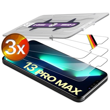 NIKCORP Zaštitno staklo 10H (3 kom) s montažnim okvirom za Apple iPhone 13 Pro Max, 6,7"